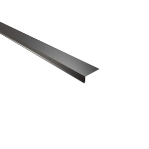 Traufenblech Tiefschwarz RAL 9005, 0,50 mm Stahl, Hauptansicht schraeg von oben