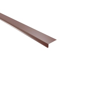 Traufenblech Stahl 0,75 mm Rotbraun RAL 8012, Hauptansicht schraeg von oben