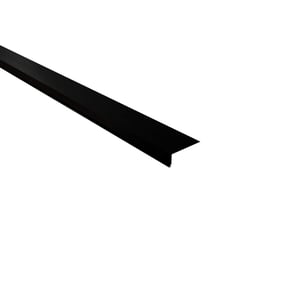 Traufenblech Stahl 0,50 mm Schwarz, 35 µm Mattpolyester, Hauptansicht schraeg von oben