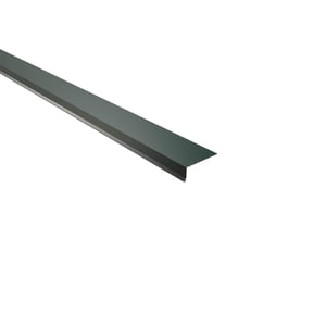 Traufenblech aus moosgrünem Stahl, 0,50 mm stark, mit 95° Abkantung