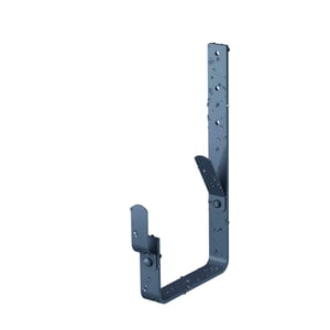 Universal Rinnenhalter Feder/Feder aus anthrazitgrauem Stahl mit Wassertropfen