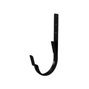 Universal Rinnenhalter Feder/Feder aus tiefschwarzem Stahl (RAL 9005) mit Polyurethan-Beschichtung