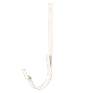 Universal Rinnenhalter Feder/Feder aus Stahl, Reinweiß (RAL 9010), 50 µm Polyurethan beschichtet