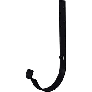 Universal Rinnenhalter aus tiefschwarzem Stahl (RAL 9005) mit 50 µm Polyurethan-Beschichtung, Hauptansicht