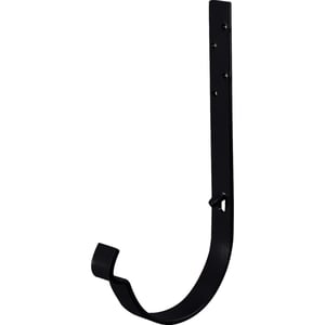 Universal Rinnenhalter aus tiefschwarzem Stahl (RAL 9005) mit Polyurethan-Beschichtung, Hauptansicht