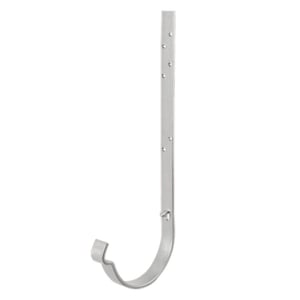 Universal Rinnenhalter aus Stahl, Weißaluminium RAL 9006, 50 µm Polyurethan beschichtet