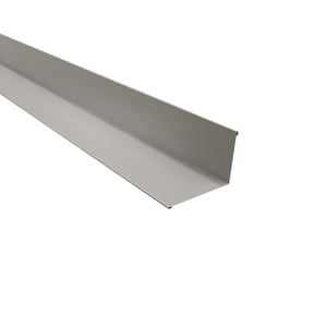 Wandanschluss aus Stahl, Weißaluminium RAL 9006, 0,63 mm, Hauptansicht