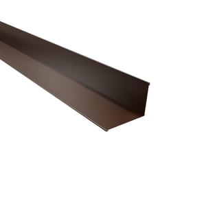 Wandanschluss Nussbraun RAL 8011 aus Stahl 0,75 mm mit 25 µm Polyester Beschichtung, Hauptansicht