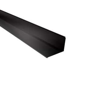 Wandanschluss Tiefschwarz RAL 9005 aus 0,50 mm Stahl, Polyester beschichtet