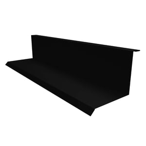 Wandanschluss Typ 1 aus schwarzem Stahl, 0,50 mm stark, 35 µm Mattpolyester-Beschichtung, Hauptansicht
