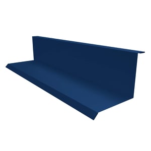 Wandanschluss Typ 1 aus Stahl, Enzianblau (RAL 5010), 0,50 mm stark, 25 µm Polyesterbeschichtung