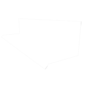 Wandanschluss Typ 2, 10 cm x 11 cm x 2,00 m, 90 Grad, Reinweiß RAL 9010, freigestellt