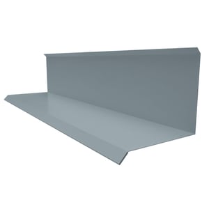 Wandanschluss Typ 3 aus Stahl, Fenstergrau RAL 7040, 0,75 mm Stärke, 200 µm HPS Ultra Beschichtung