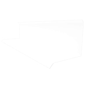 Wandanschluss Typ 3 aus Stahl 0,75 mm, Reinweiß RAL 9010, 25 µm Polyesterbeschichtung