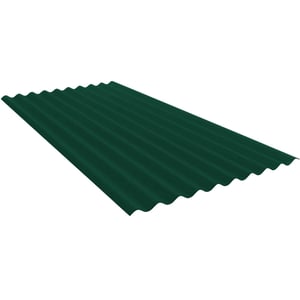 Wellblech PF25W aus moosgrünem Stahl, 0,75 mm, mit 25 µm Polyesterbeschichtung