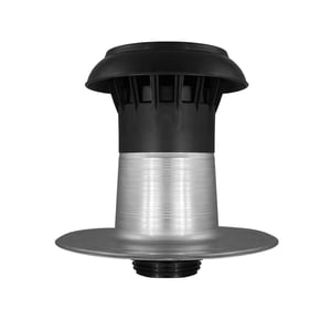 Wohnraum-/Strangentlüfter DACHPROTECT, Aluminium blank und schwarzer Kunststoff, Hauptansicht
