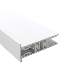 Zevener Sprosse Randprofil 10 mm, weißes PVC-Profil mit Hohlkammern und gezackter Kante, Hauptansicht