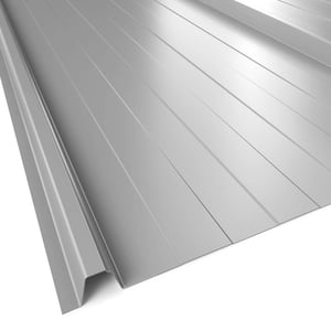 Stehfalzbleche aus Stahl und Aluminium für Dach mit Prägung in verschiedene Stärken, Farben und Beschichtungen