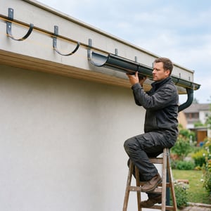 Anleitung zum Montieren einer Dachrinne aus PVC oder Stahl