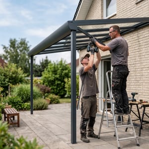 Aufbauanleitung für eine Terrassenüberdachung aus Aluminium