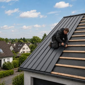 Anleitung zum Verlegen von Trapezblech auf dem Dach