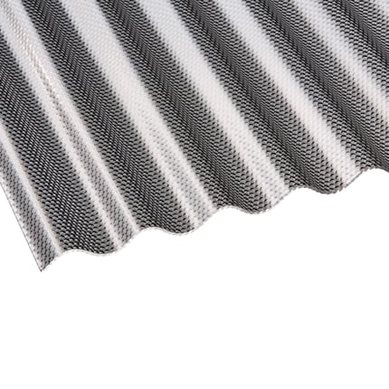 Acrylglas Wellplatte 76/18, 3,00 mm, in Graphit, mit strukturierter Oberfläche und Wellenprofil