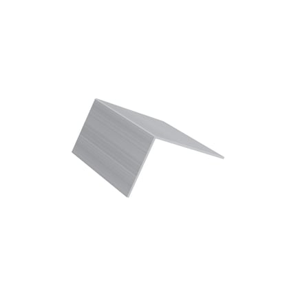 Bremswinkel aus blankem Aluminium, Seitenansicht schraeg von oben