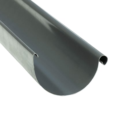 Dachrinne aus Stahl, graphitfarben, mit 50 µm Polyurethan-Beschichtung, Hauptansicht