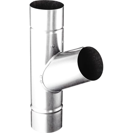 Fallrohrabzweig 60 Grad aus verzinktem Stahl, Hauptansicht