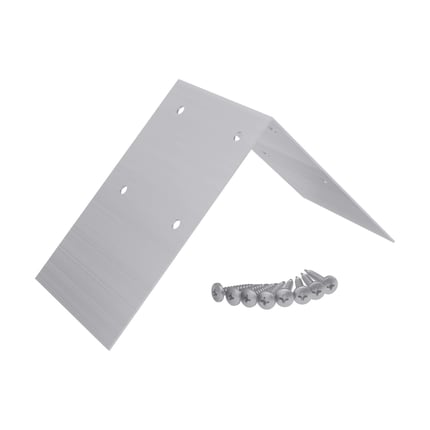 Firstprofilverbinder aus blankem Aluminium mit sechs Schrauben, Hauptansicht
