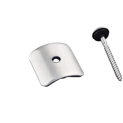 Kalotte und Schraube Scobalit Profil 76/18 Welle, Aluminium blank, mit Dichtung