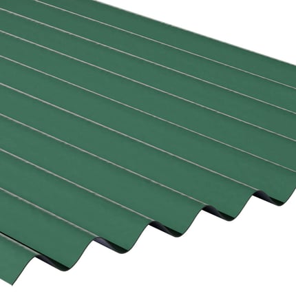 Grüne Kunststoff Profilplatte ReWell 94/34, 2,20 mm Stärke, Hauptansicht mit Wellenprofil