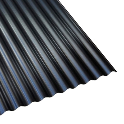 Scobanit EVO Profilplatte 95/34, 3,00 mm, schwarz, mit wellenfoermigem Profil auf weissem Hintergrund
