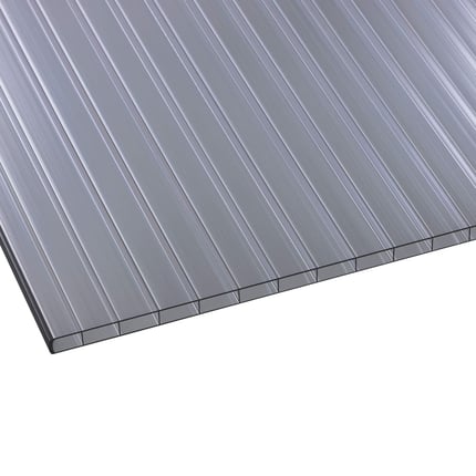 Polycarbonat Doppelstegplatte 16 mm Graphit, Hauptansicht der Stegstruktur