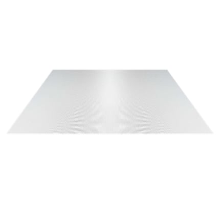 Polycarbonat Doppelstegplatte 6 mm, klar, freigestellt auf weissem Hintergrund