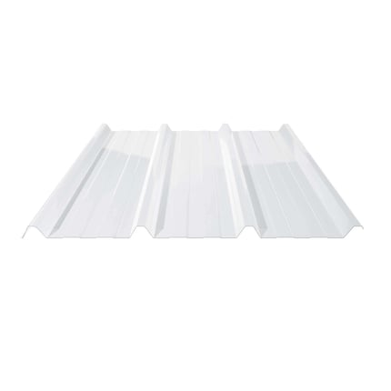 Polycarbonat Spundwandplatte 45/1000, klar, Hauptansicht mit sichtbaren Hochsicken