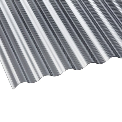 Polycarbonat Wellplatte 76/18, 1,40 mm, anthrazit, Hauptansicht schraeg von oben