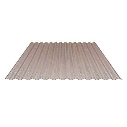 Polycarbonat Wellplatte 76/18, 2,80 mm stark, in Bronze, freigestellt auf weissem Hintergrund