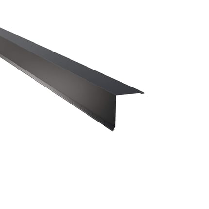 Pultabschluss aus Stahl, Anthrazitgrau RAL 7016, 0,75 mm, Hauptansicht schraeg von oben