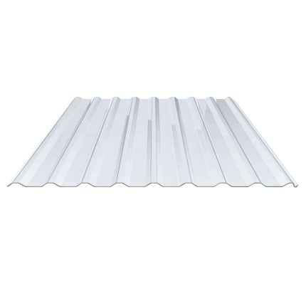 PVC Spundwandplatte klarbläulich, 1,40 mm Stärke, mit wellenförmigem Profil, Hauptansicht