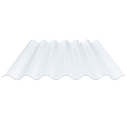 PVC Wellplatte 177/51, klarbläulich, 1,40 mm Stärke, Hauptansicht
