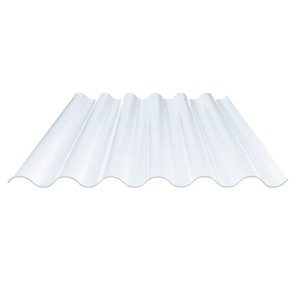 PVC Wellplatte 177/51, Profil 6, klar, 1,20 mm Stärke, Hauptansicht