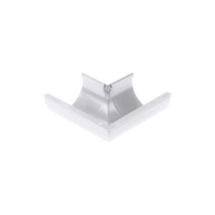 Rinnenaußenwinkel 90 Grad aus grauem PVC von Plastmo, Hauptansicht