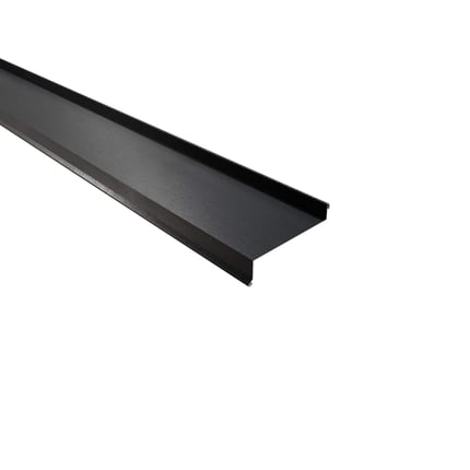 Sohlbank aus dunkelgrauem Stahl, 0,50 mm stark, mit 35 µm Mattpolyester-Beschichtung, Hauptansicht