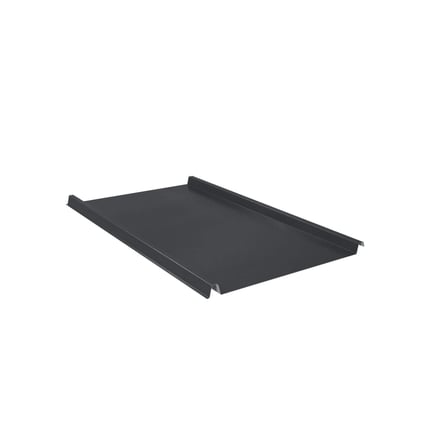 Stehfalzblech 33/500-LE aus dunkelgrauem Stahl, 0,50 mm stark, 35 µm Mattpolyester Beschichtung