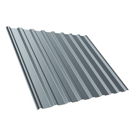 Trapezblech T20M Dach Fehgrau RAL 7000, 0,50 mm Stahl, 25 µm Polyester