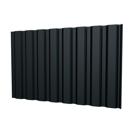 Trapezblech T20M Wand aus Stahl, Anthrazitgrau RAL 7016, 0,40 mm Staerke, freigestellt