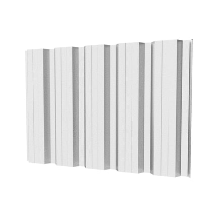 Trapezblech T35DR Wand Aluzink 0,40 mm, Hauptansicht der Profilform mit Hochsicken