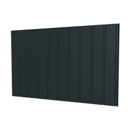 Trapezblech T7M Wand Anthrazitgrau (RAL 7016) mit 25 µm Polyesterbeschichtung, freigestellt