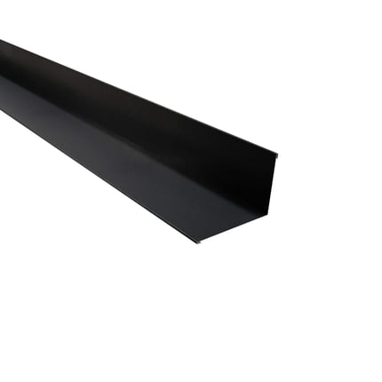 Wandanschluss aus dunkelgrauem Stahl, 0,50 mm stark, mit 35 µm Mattpolyester-Beschichtung